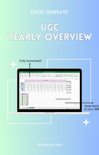 Load image into Gallery viewer, EXCEL UGC Collaboration & Income Tracker Template