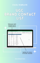 Load image into Gallery viewer, EXCEL UGC Collaboration & Income Tracker Template