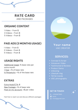 Load image into Gallery viewer, UGC Pricing Guide for Content Creators - FREE Rate Card Template