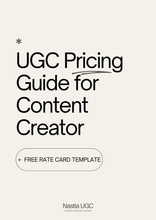 Load image into Gallery viewer, UGC Pricing Guide for Content Creators - FREE Rate Card Template
