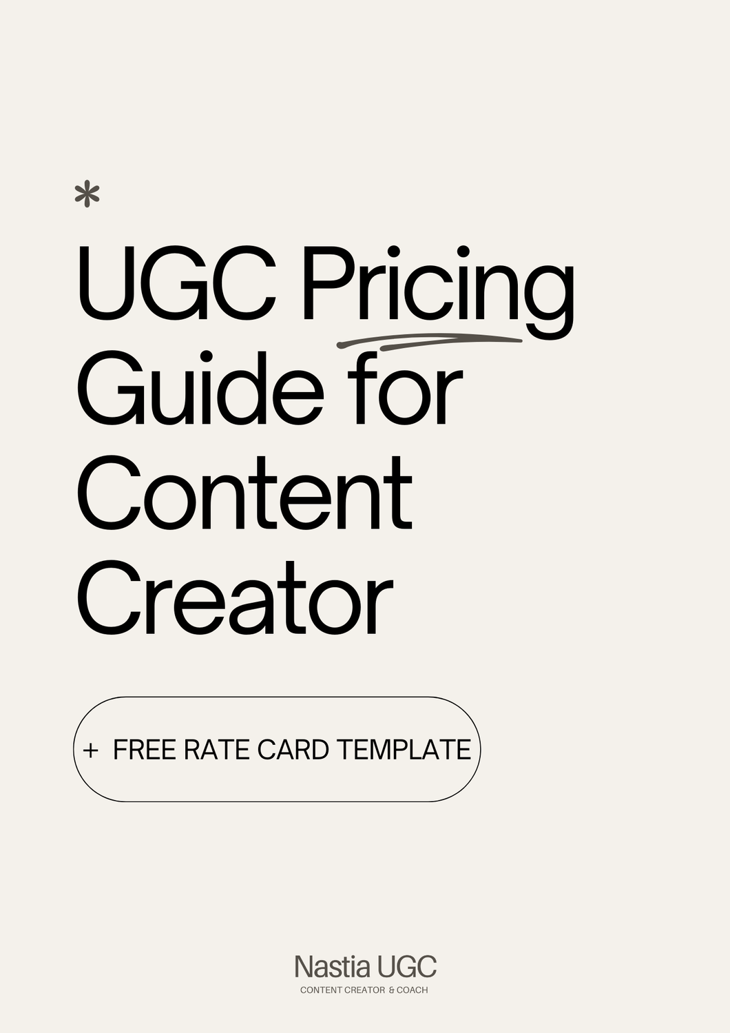 UGC Pricing Guide for Content Creators - FREE Rate Card Template
