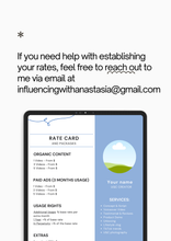 Load image into Gallery viewer, UGC Pricing Guide for Content Creators - FREE Rate Card Template
