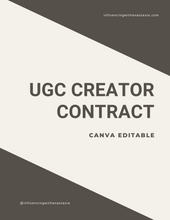 Load image into Gallery viewer, UGC Creator Contract Template (Canva Editable)
