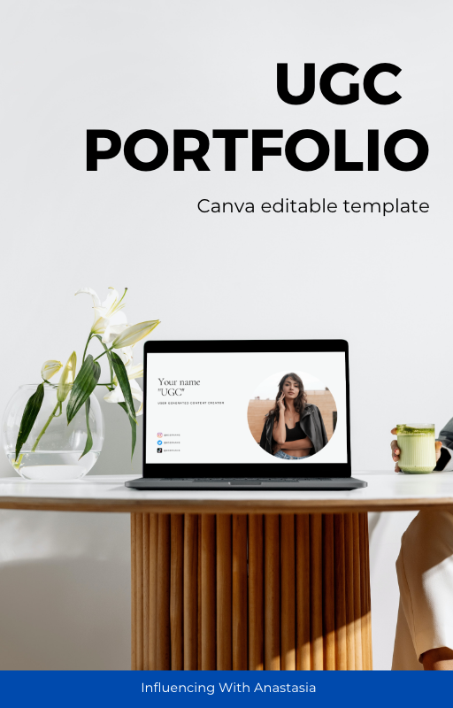 Neutral UGC Portfolio Template Website (Canva editable)